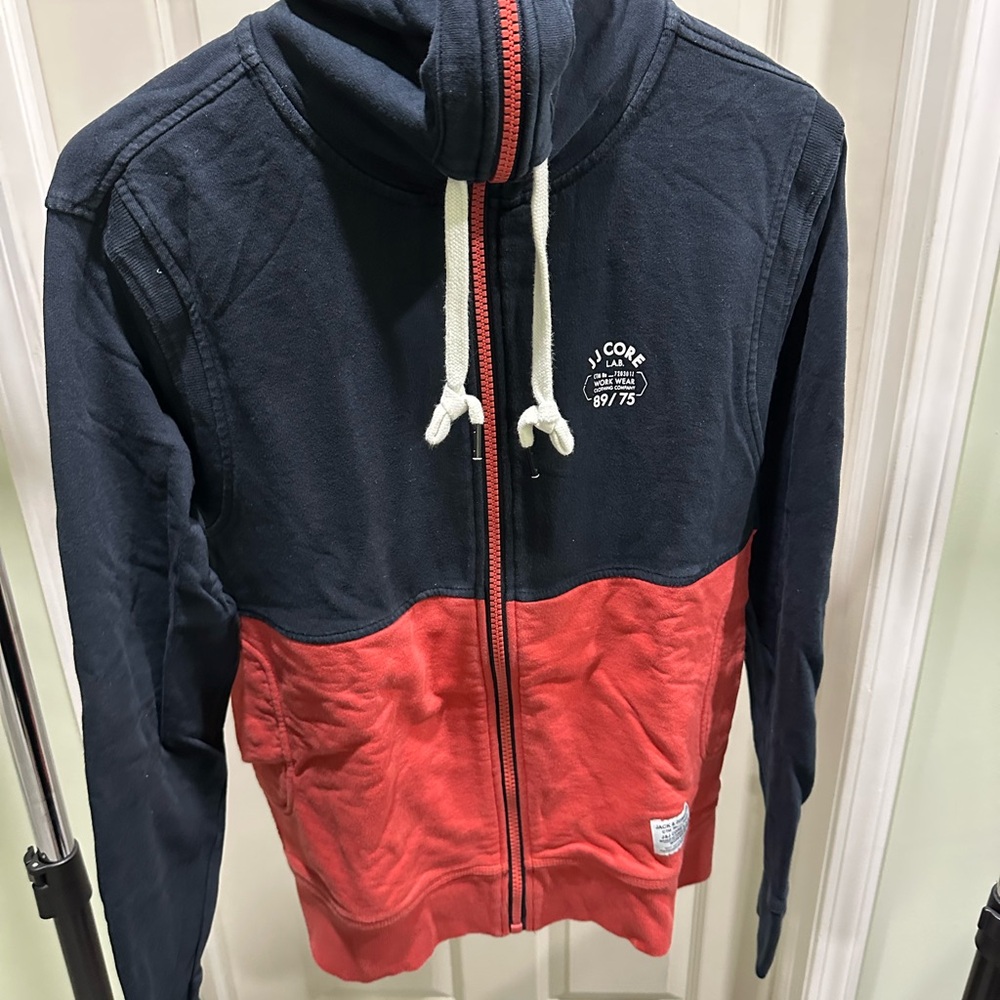 Jack & Jones Red Workwear Hoodie